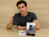 Station de charge sans fil 3-en-1, support de charge rapide pliable pour téléphone portable, montre connectée, écouteurs