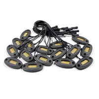 Nuevo diseño 48 Led blanco y ámbar LED Rock Light Caja de metal Kit de luz de roca impermeable
