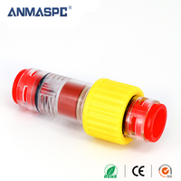 Konektor Mikroduct Gas-Air untuk Pipa HDPE 7mm, Reducer Mikroduct Tahan Air, Konektor Mikroduct Kabel Serat Optik Merah