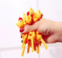 Jouet sensoriel anti-stress en silicone souple TPR, petit lanceur de poussins amusant pour jeu de table
