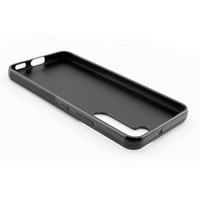 1MM Hydrid PC + TPU Phone case pour samsung galaxy S23/S23 PLUS/S23 ULTRA Groove Cover Inlay Leather Wood case