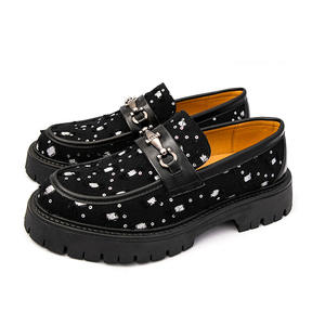 Chaussures de marche en cuir haut de gamme pour hommes, décontractées, à semelle épaisse, respirantes et confortables, pour l'automne et l'été, idéales pour les mariages. - Product Image 3