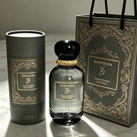 Flacon de parfum en verre de luxe de 100 ml, vide, rechargeable, avec emballage personnalisé, logo personnalisé, flacon de parfum de haute qualité