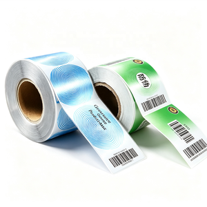 Etiquetas Adhesivas Personalizadas en Forma de Círculo, Impresas en Ocho Colores, Transparentes, con Logotipo, Impermeables, en Rollo, para Marca Registrada - Product Image 1