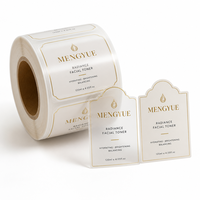 Étiquettes de bouteilles en vinyle imperméables personnalisées en gros, laminées mat, impression couleur CMYK, autocollants adhésifs pour soins de la peau
