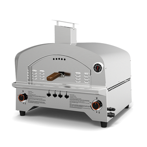 <span class=keywords><strong>Plancha</strong></span> BBQ à <span class=keywords><strong>gaz</strong></span> GPL en acier inoxydable pour extérieur, 1 brûleur, four à pizza avec allumage électronique par impulsions et dispositif de sécurité flamme P6024 - Product Image 3