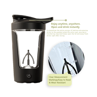 Mug électrique portable à agitation automatique, rechargeable par USB, tasse à mélange magnétique automatique, bouteille shaker de qualité alimentaire avec couvercle pour le sport