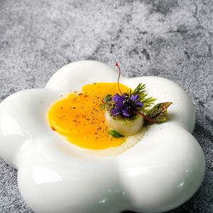 Piatti occidentali ristorante hotel fiore piatti in ceramica cibo a forma speciale piatti freddi creativi per la <span class=keywords><strong>gastronomia</strong></span> molecolare - Product Image 2