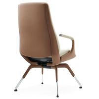 Chaise de bureau en cuir avec 4 pieds Salle de réunion du conseil d'administration Executive Luxury Contemporary Executive Visitors