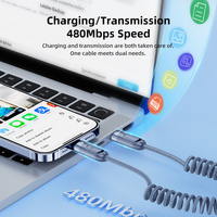 Toocki 20W dans la voiture printemps câble de charge Usb 1.8M câble de chargeur de téléphone Charge rapide personnalisé pour Iphone