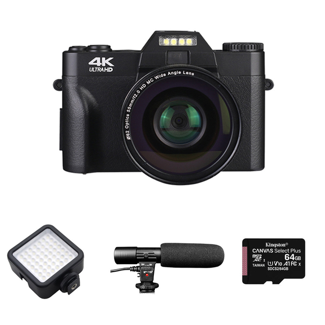 Hot Selling 3.0" IPS Touch Screen WiFi 48MP Vlogging Live Stream Camcorder 4K Digital Video Camera