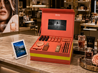 Boîte cadeau publicitaire IA avec écran LCD, boîte pliée en papier pour la présentation vidéo et musicale