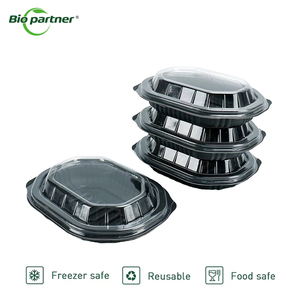 Caja Bento <span class=keywords><strong>rectangular</strong></span> desechable para microondas, contenedor de almuerzo de preparación de comidas de plástico PP con tapas para embalaje de alimentos - Product Image 2