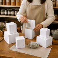 Boîte-cadeau en carton blanc haut de gamme réutilisable de luxe-Finition brillante/mate-Logo personnalisé d'estampage d'aluminium-Robuste-Taille et doublure personnalisées