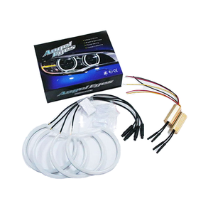 Bague halo en coton <span class=keywords><strong>led</strong></span> pour BMW <span class=keywords><strong>E46</strong></span> E39, lumière double couleur avec yeux d'ange - Product Image 1