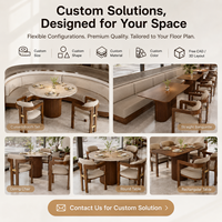 Meubles de café nordiques en bois massif, ensemble de table à manger en rotin durable, chaise de restauration rapide, banquette occidentale, siège de restaurant, canapé