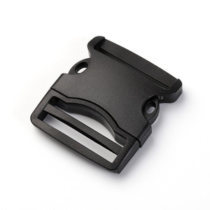 Black Plastic Buckle 40mm Adjustable <b>Strap</b> <b>Clamp</b> For Bag Backpack Accessories - Product Image 2