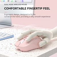 M278 Mouse Komputer Ergonomis Nirkabel 2.4GHz Optik, Tombol Bertekstur Anti Selip, Baterai 1 AA, OEM ODM