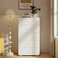 Armoire à six tiroirs en acier de style moderne pour la maison, style crème, chambre à coucher, salon, casier mural
