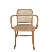 Chaises de salle à manger en bois massif empilables de style vintage moderne avec dossier en rotin pour hôtels, fêtes, banquets, événements et mariages - En vente