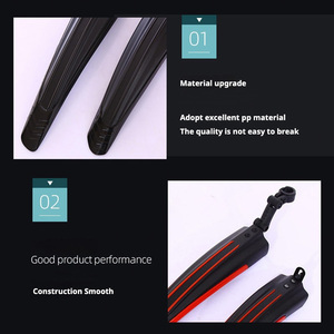 Garde-boue réglables pour vélos de route et VTT, jeu de protections avant et arrière - Product Image 5