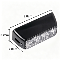 Feu de signalisation d'urgence LED 3W à 3 modes stroboscopiques, montage latéral, boîtier en alliage d'aluminium, multicolore, clignotant, pour tout-terrain