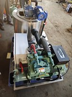 Machine à glace en flocons à refroidissement par eau de 2 tonnes, en acier inoxydable 316, 500 kg, Emerson, pour eau de mer, équipement de bateau de pêche et de fruits de mer
