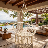 Uplion-Hamac de jardin portable, chaise suspendue, balançoire en filet de corde de coton pour patio