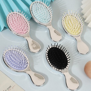 Electroplated Air Cushion Massage <strong>Brush</strong> Portable <strong>Hair</strong> <strong>Brush</strong> for Kids Rose Gold Silver <strong>Travel</strong> <strong>Hair</strong> <strong>Brush</strong> - Product Image 4