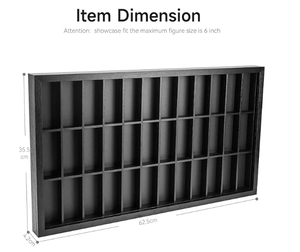 Vitrine en bois pour figurines d'<span class=keywords><strong>action</strong></span> <span class=keywords><strong>de</strong></span> 3,75 pouces, murale, 36 compartiments, adaptée aux figurines d'<span class=keywords><strong>action</strong></span> Marvel - Product Image 4