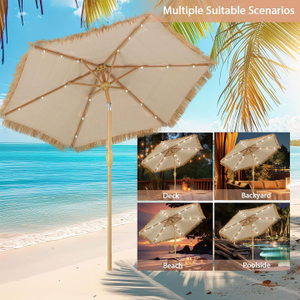 <span class=keywords><strong>Grand</strong></span> <span class=keywords><strong>parasol</strong></span> en <span class=keywords><strong>paille</strong></span> artificielle moderne à LED pour l'extérieur, le patio, le jardin, la cuisine et les restaurants. - Product Image 6