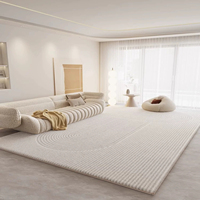 Nouveau Tapis Style Crème en Faux Cachemire 2026, Tapis de Luxe Super Doux et Moelleux pour Salon, Canapé et Chevet de Chambre Antidérapant