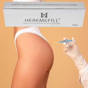 Hereme <span class=keywords><strong>Acide</strong></span> <span class=keywords><strong>Hyaluronique</strong></span> Réticulé Injectable pour Remplissage Corporel et Augmentation des Fesses 50ml Vente Directe Usine - Product Image 1