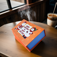 Emballage en carton recyclé avec logo fait main personnalisé Boîtes cadeaux en papier pliable noir à fermeture magnétique pour chaussures vêtements