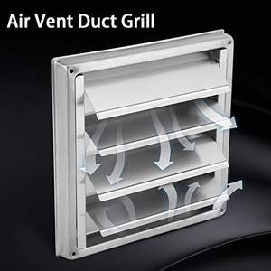 Grille <span class=keywords><strong>de</strong></span> ventilation <span class=keywords><strong>de</strong></span> 4 pouces SUS304, ventilateur carré <span class=keywords><strong>de</strong></span> <span class=keywords><strong>sortie</strong></span> murale <span class=keywords><strong>de</strong></span> 100mm, extracteur <span class=keywords><strong>de</strong></span> sèche-<span class=keywords><strong>linge</strong></span> carré, vente en gros - Product Image 3