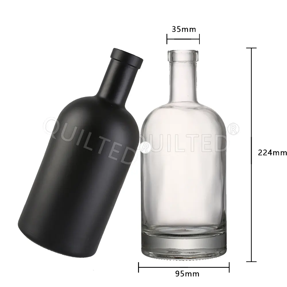 botellas de vidrio 750ml 750 ml glass vodka bottle with caps
