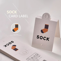 Cartes d'emballage personnalisées pour chaussettes, étiquettes en papier avec logo personnalisé, emballage pour chaussettes, étiquettes en papier pour l'affichage des chaussettes