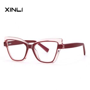 XINLIHigh Quality Women's Animal Print Cat Eye Full-Rim Blue Light Protection Computer Glasses Model 2219 Daily Wear - Product Image 5