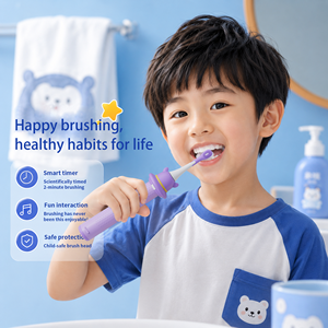<span class=keywords><strong>Brosse</strong></span> à dents électrique pour enfants OEM ODM, poils doux, batterie rechargeable - Product Image 5