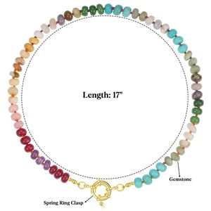 Collar <span class=keywords><strong>de</strong></span> cuentas <span class=keywords><strong>de</strong></span> ábaco colorido para <span class=keywords><strong>mujer</strong></span> y hombre, gargantilla bohemia <span class=keywords><strong>de</strong></span> playa con cierre <span class=keywords><strong>de</strong></span> oro <span class=keywords><strong>de</strong></span> 18 quilates, collar <span class=keywords><strong>de</strong></span> amazonita con gemas curativas - Product Image 1