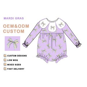 Puresun Abito Smock per Bambine <span class=keywords><strong>e</strong></span> Ragazze, Manica Corta, Stampa con Fiocchi, Vestiti Estivi per Mamma <span class=keywords><strong>e</strong></span> Figlia, Stile Mardi Gras - Product Image 3