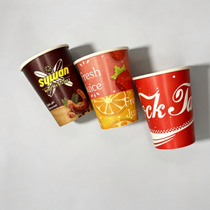 Gobelets en papier jetables, revêtement PE, logo personnalisé imprimé, 8oz 12oz 16oz, imperméables, écologiques, pour boissons chaudes et froides - Product Image 1