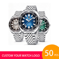 Montres-bracelets automatiques mécaniques de luxe pour hommes Benyar BY-5211 en stock, 1 pièce, logo personnalisé, 50 pièces, fabricant OEM ODM, avec boîte