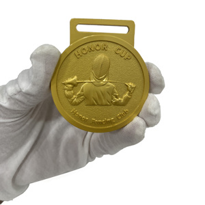 Médailles d'<span class=keywords><strong>or</strong></span> d'escrime de récompenses de logo de forme personnalisée rubans en métal médaille d'honneur de sport en métal - Product Image 5