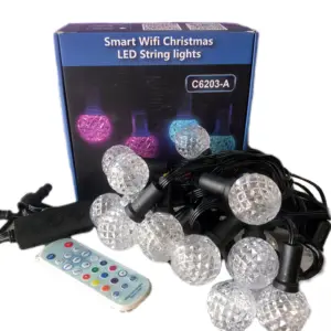 发光二极管户外室内链派对节日装饰ws2811圣诞水晶像素发光二极管球串灯组