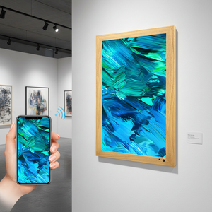 HBYLCD - Marco de Fotos Digital Acrílico con Wifi, 23.8, 21.5, 43, 55 Pulgadas, Descarga Gratuita de <span class=keywords><strong>Mp3</strong></span> y Mp4 en Inglés, Marco de Fotos Digital de 32 Pulgadas - Product Image 1