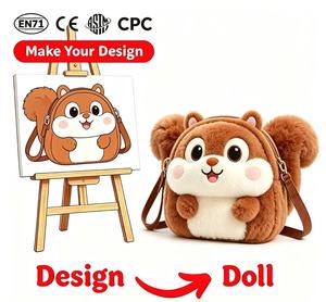 Zaino in Peluche 3D Personalizzato a Forma di Cartone Animato, Zaino Imbottito per Bambini OEM, Certificato CPC EN71, Logo Personalizzato, Confezione all'Ingrosso, Simpatica <span class=keywords><strong>Volpe</strong></span> - Product Image 1