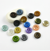 Boutons en résine colorés et tendance pour vêtements - Boutons à 4 trous finition nacrée mate pour loisirs créatifs, couture, tricot et habillement