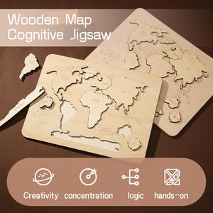 Nueva llegada <span class=keywords><strong>de</strong></span> madera 3D magnético mapa del mundo rompecabezas juego <span class=keywords><strong>de</strong></span> madera Montessori enseñanza educativa temprana juguetes para niños - Product Image 2