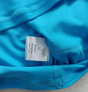 سترة سباحة مخصصة للأطفال والصبيان بأكمام قصيرة وحماية من الأشعة فوق البنفسجية UPF50+، قمصان ركوب الأمواج من النايلون والسباندكس باللون الأزرق السادة - Product Image 3